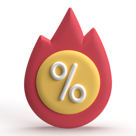 Hot Discount  3D Icon