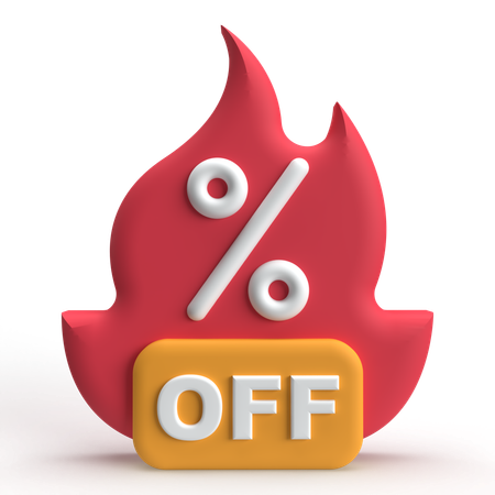 Hot Discount  3D Icon