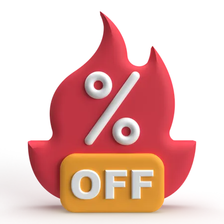 Hot Discount  3D Icon