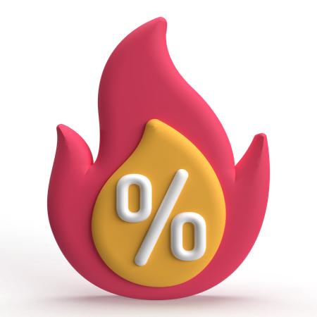 Hot Discount  3D Icon