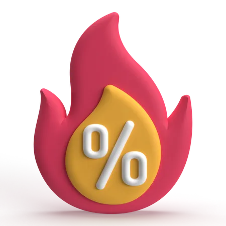 Hot Discount  3D Icon