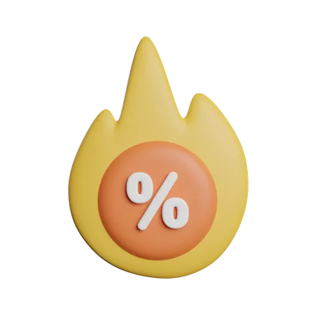 Hot Discount  3D Icon