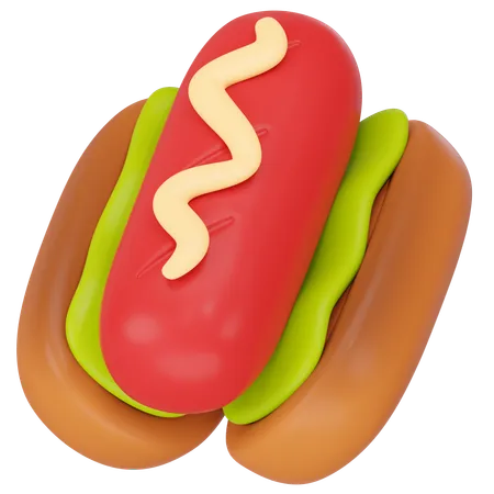 Hot Dog 3 D Icon Render 3D Icon