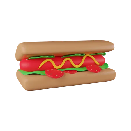 Hot dog  3D Icon