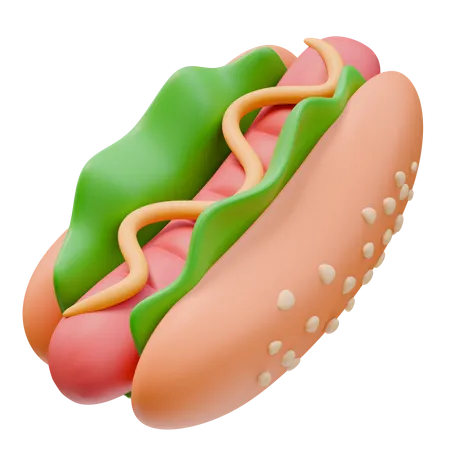 Hot-dog  3D Icon