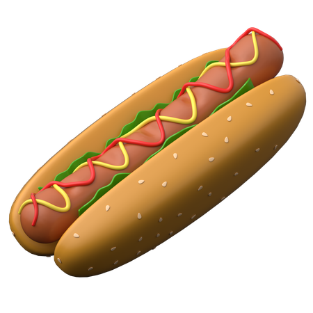 Hot-dog  3D Icon