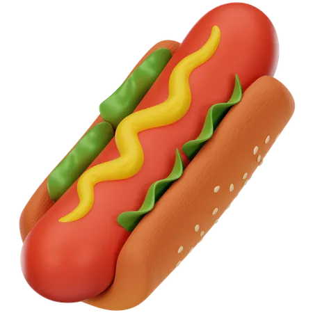 Hot Dog  3D Icon