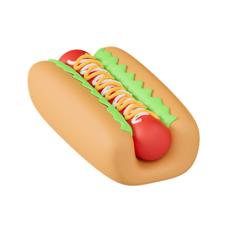 Hot Dog  3D Icon