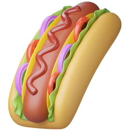 Hot Dog  3D Icon