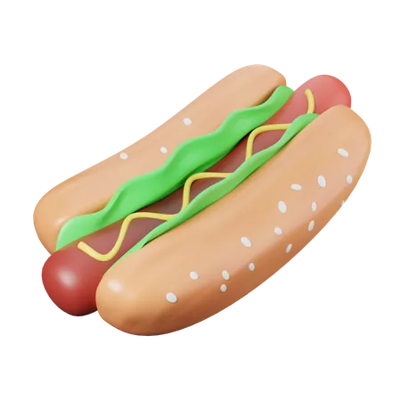 Hot Dog  3D Icon