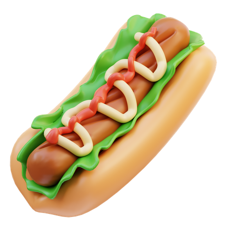 Hot Dog  3D Icon