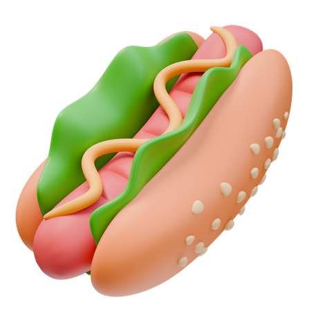 Hot Dog  3D Icon