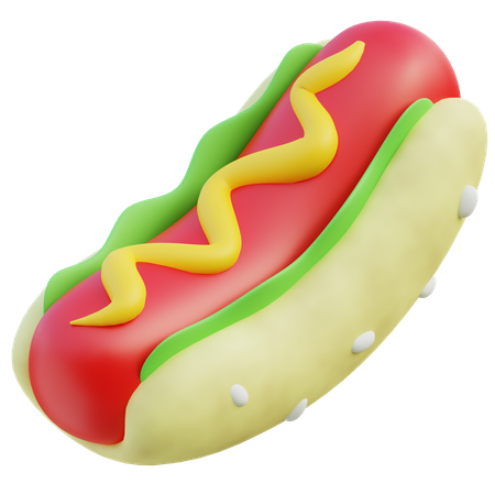 Hot Dog  3D Icon