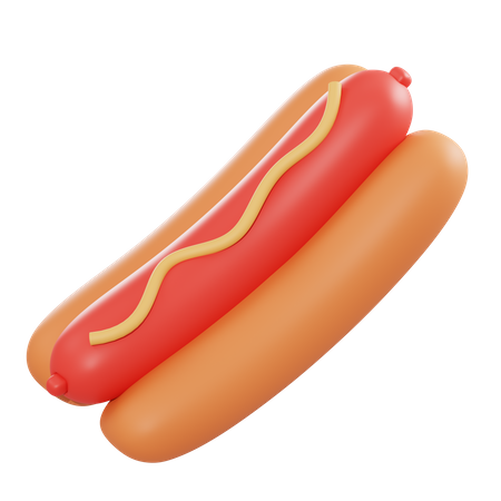 Hot Dog  3D Illustration