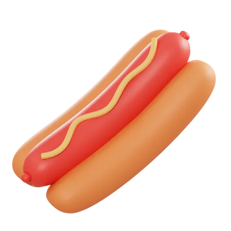 Hot Dog  3D Illustration