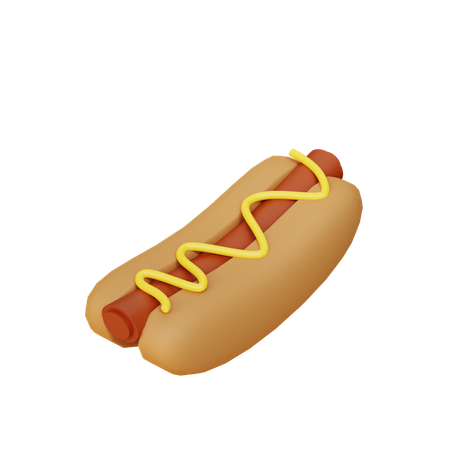 Hot Dog  3D Illustration