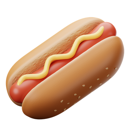 Hot Dog  3D Illustration