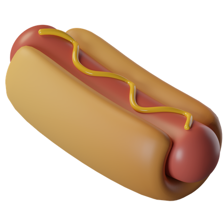 Hot Dog  3D Illustration