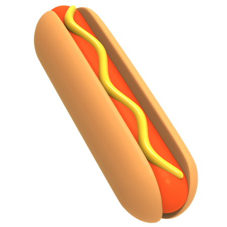 Hot Dog  3D Illustration