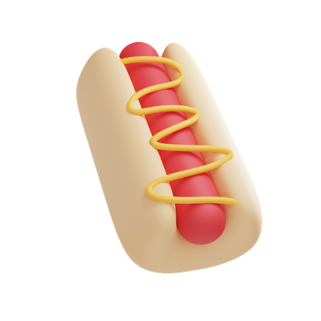 Hot Dog 3D Illustration