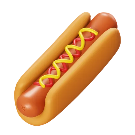 Hot-dog  3D Illustration