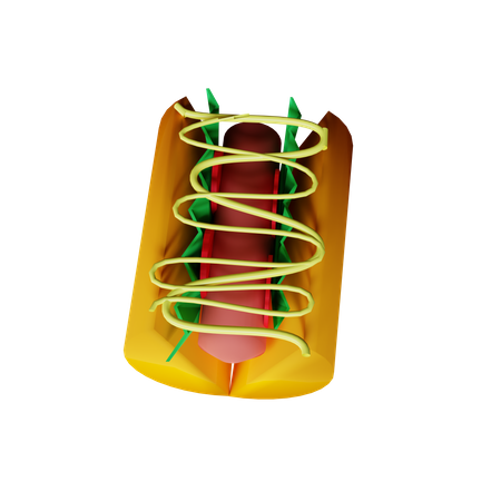 Hot-dog  3D Illustration