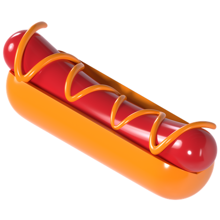 Hot Dog 3D Illustration