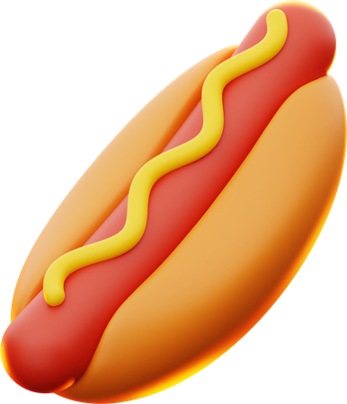 Hot Dog 3D Icon