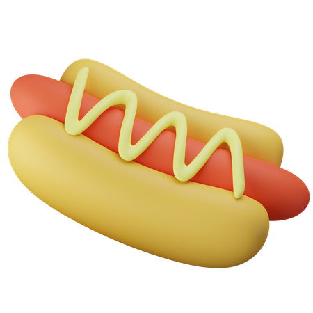 Hot-dog frais  3D Illustration