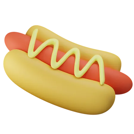 Hot-dog frais  3D Illustration