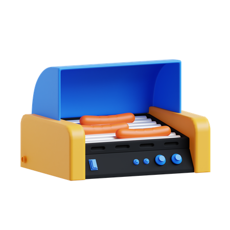 Hot Dog Roaster  3D Icon