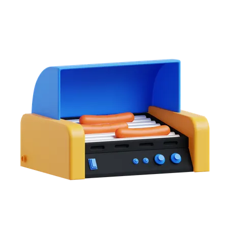 Hot Dog Roaster  3D Icon