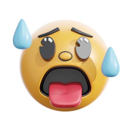 Hot face  3D Icon