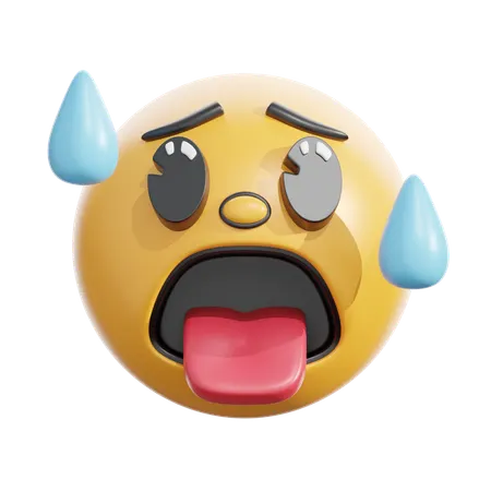 Hot face  3D Icon