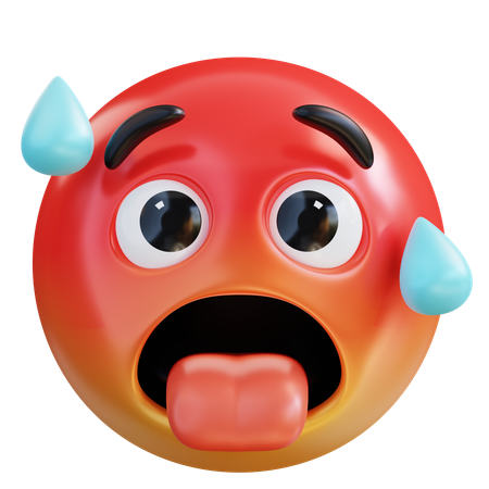 Hot Face  3D Icon