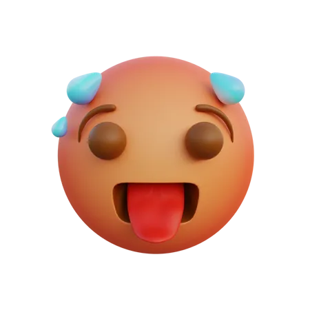 Hot face  3D Emoji