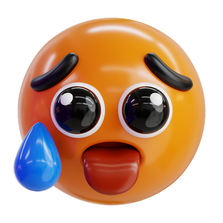 Hot Face Emoji  3D Icon
