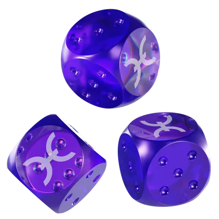Hot Glass Dice Crypto  3D Icon
