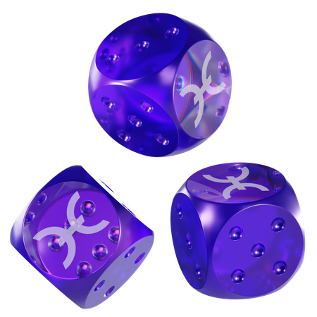 Hot Glass Dice Crypto  3D Icon