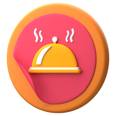 Hot Meal Sticker  3D Icon