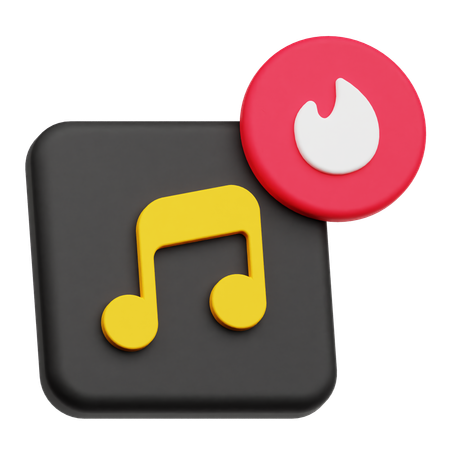 Hot Music  3D Icon