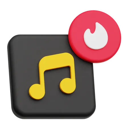 Hot Music  3D Icon