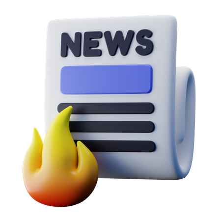 Hot News  3D Icon