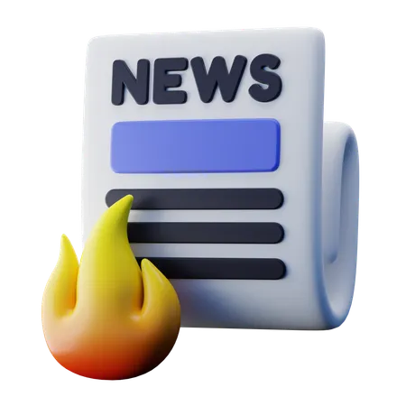Hot News  3D Icon