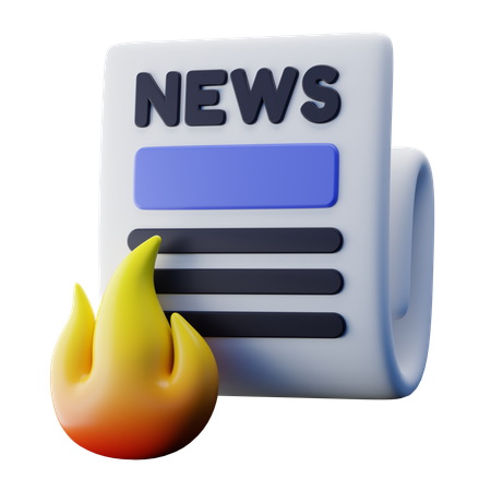 Hot News  3D Icon