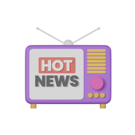 Hot News  3D Icon
