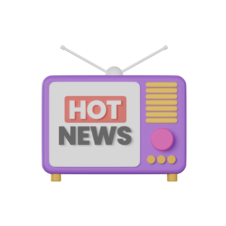 Hot News 3D Icon