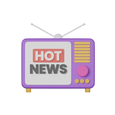Hot News  3D Icon