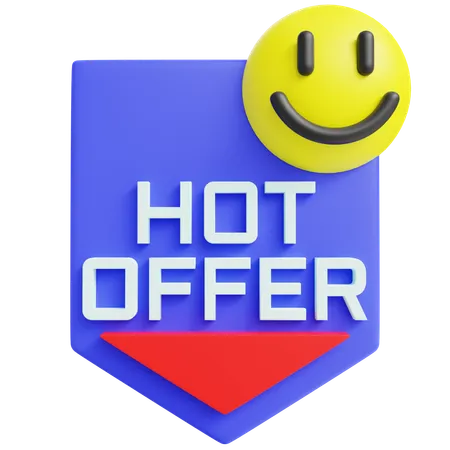 3 D Hot Offer With Isolated Background 3D Icon
