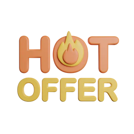 Hot Offer 3D Icon